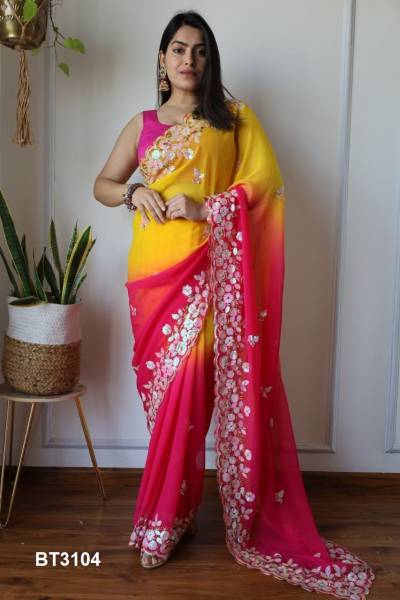 BT BT3104 DESIGNER GEORGETTE SAREE WHOLESALER IN INDIA